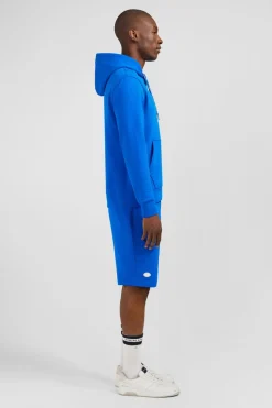 Sweat Bleu Uni A Capuche