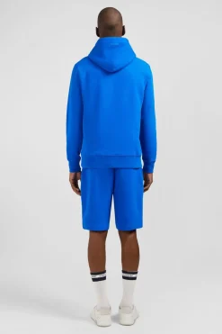 Sweat Bleu Uni A Capuche
