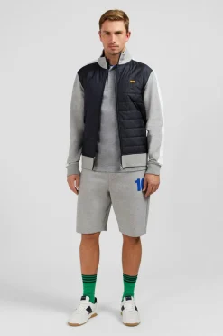 Sweat Gris Zippe Colorblock Bimatiere