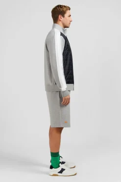 Sweat Gris Zippe Colorblock Bimatiere
