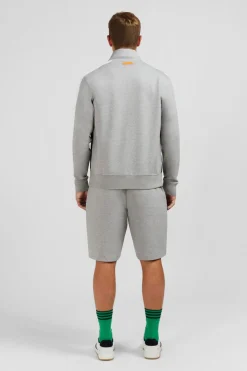 Sweat Gris Zippe Colorblock Bimatiere