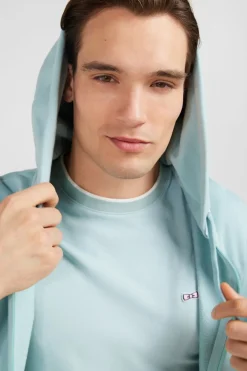 Sweatshirt A Capuche En Molleton Vert Embleme Noeud Papillon