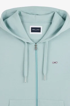 Sweatshirt A Capuche En Molleton Vert Embleme Noeud Papillon