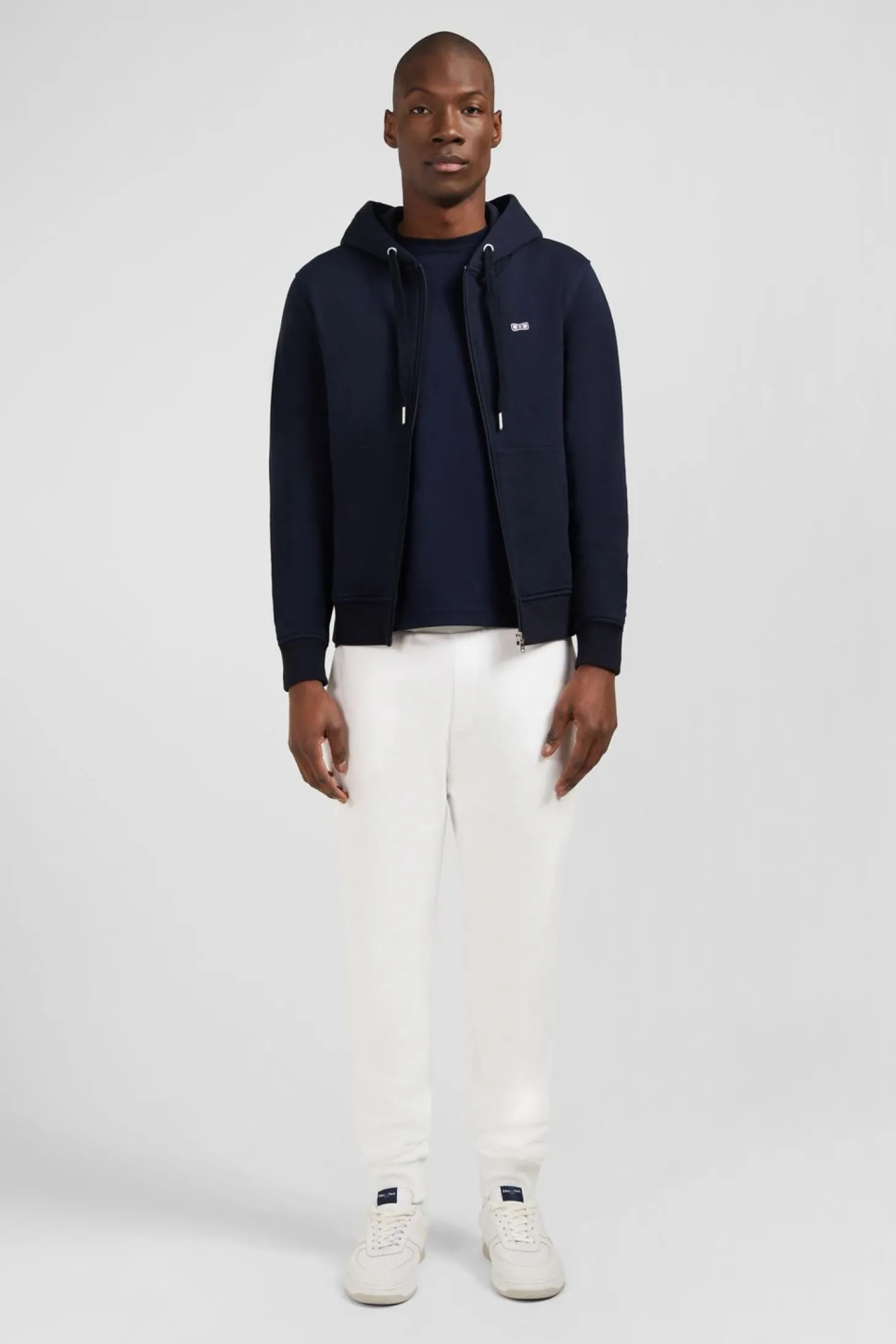 Sweatshirt A Capuche En Molleton Marine Embleme Noeud Papillon