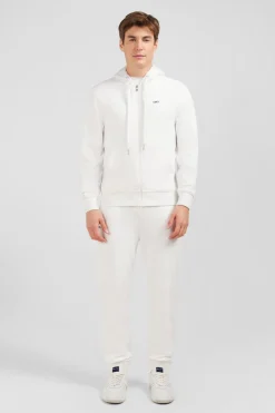 Sweatshirt A Capuche En Molleton Blanc Embleme Noeud Papillon