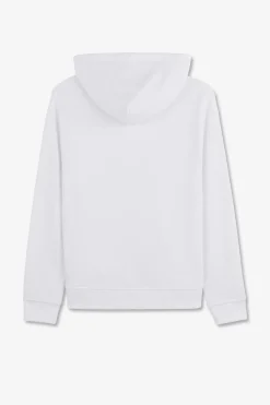 Sweatshirt A Capuche En Molleton Blanc Embleme Noeud Papillon