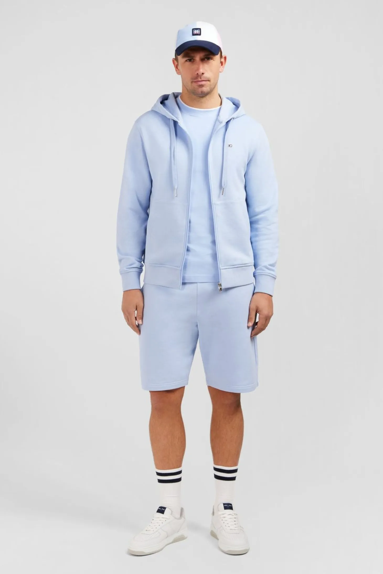 Sweatshirt A Capuche En Molleton Ciel Embleme Noeud Papillon