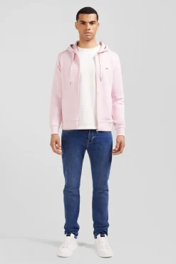 Sweatshirt A Capuche En Molleton Rose Embleme Noeud Papillon