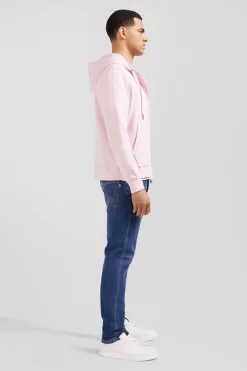 Sweatshirt A Capuche En Molleton Rose Embleme Noeud Papillon