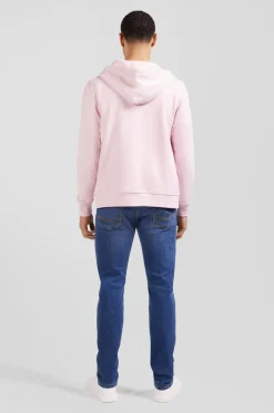 Sweatshirt A Capuche En Molleton Rose Embleme Noeud Papillon