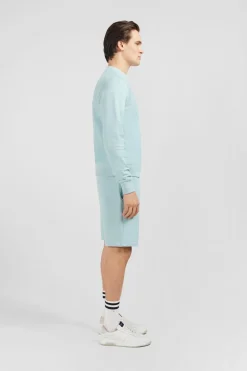 Sweatshirt A Col Rond En Molleton Vert Embleme Noeud Papillon
