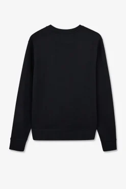 Sweatshirt A Col Rond En Molleton Marine Embleme Noeud Papillon
