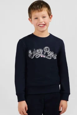 Sweatshirt Col Rond Serigraphie Eden Park En Molleton Coton