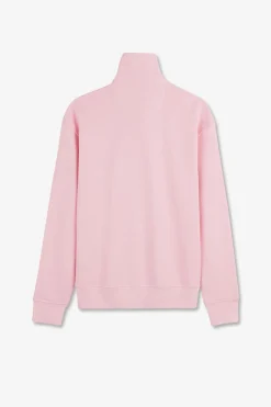 Sweatshirt Rose Col Polo En Coton