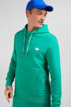 Sweat Vert Uni A Capuche