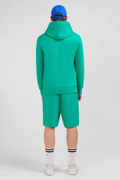 Sweat Vert Uni A Capuche