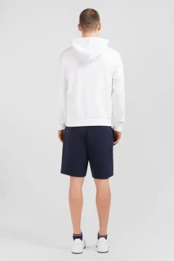 Sweat Zippe A Capuche Blanc