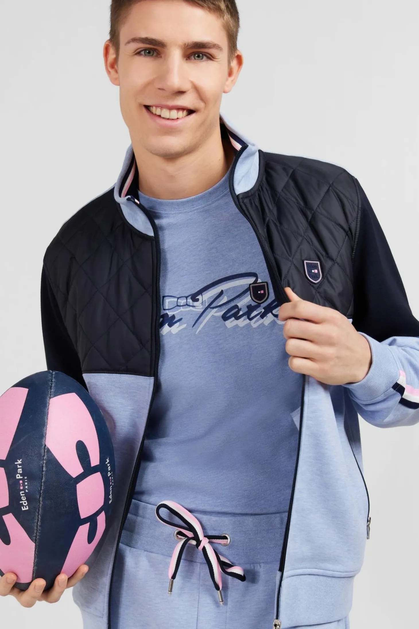 Sweat Zippe Bleu Clair