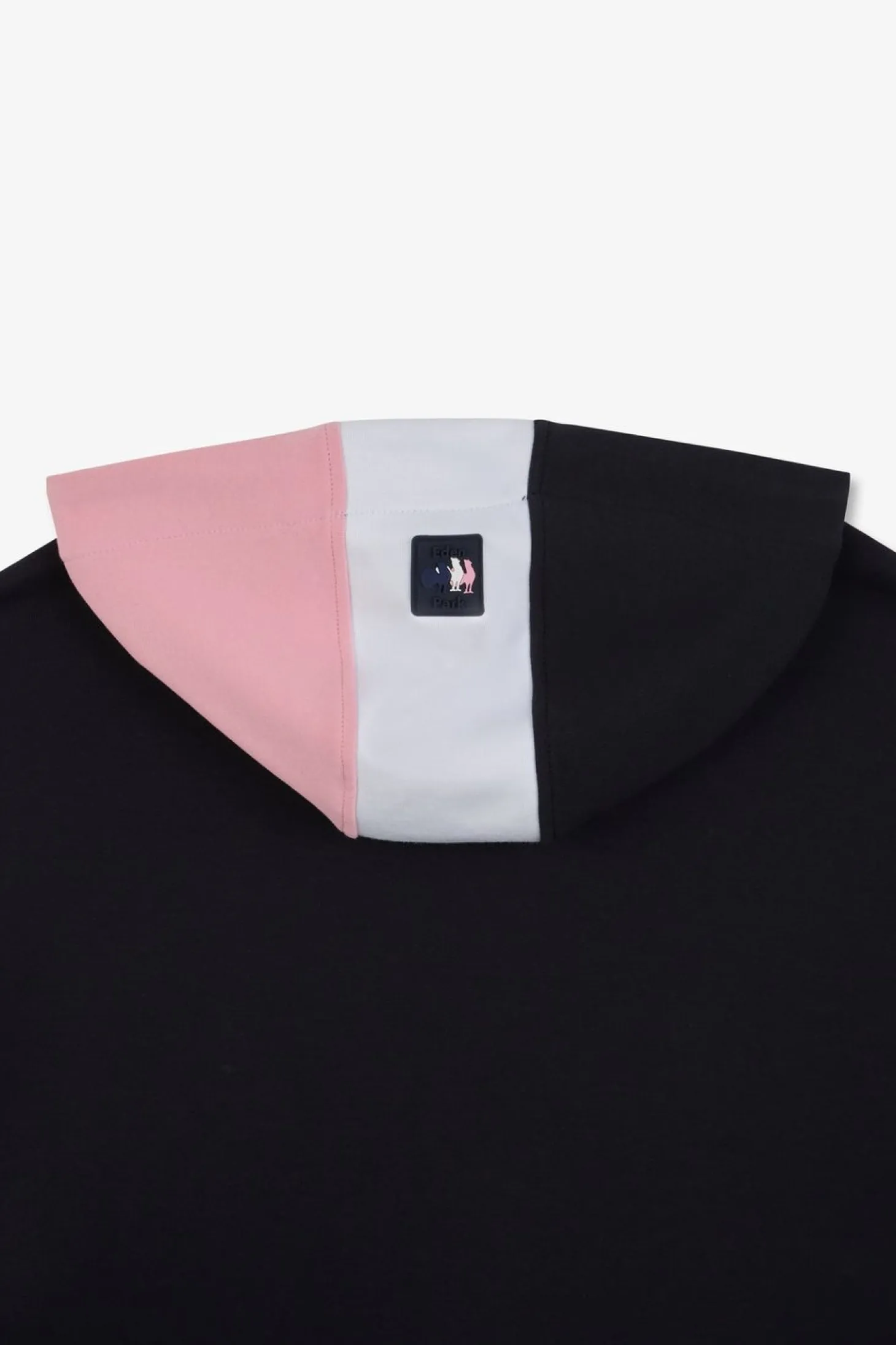 Sweat Zippe Bleu Fonce A Capuche Tricolore