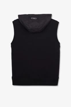 Sweat Zippe Bleu Marine Sans Manches