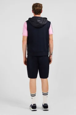 Sweat Zippe Bleu Marine Sans Manches