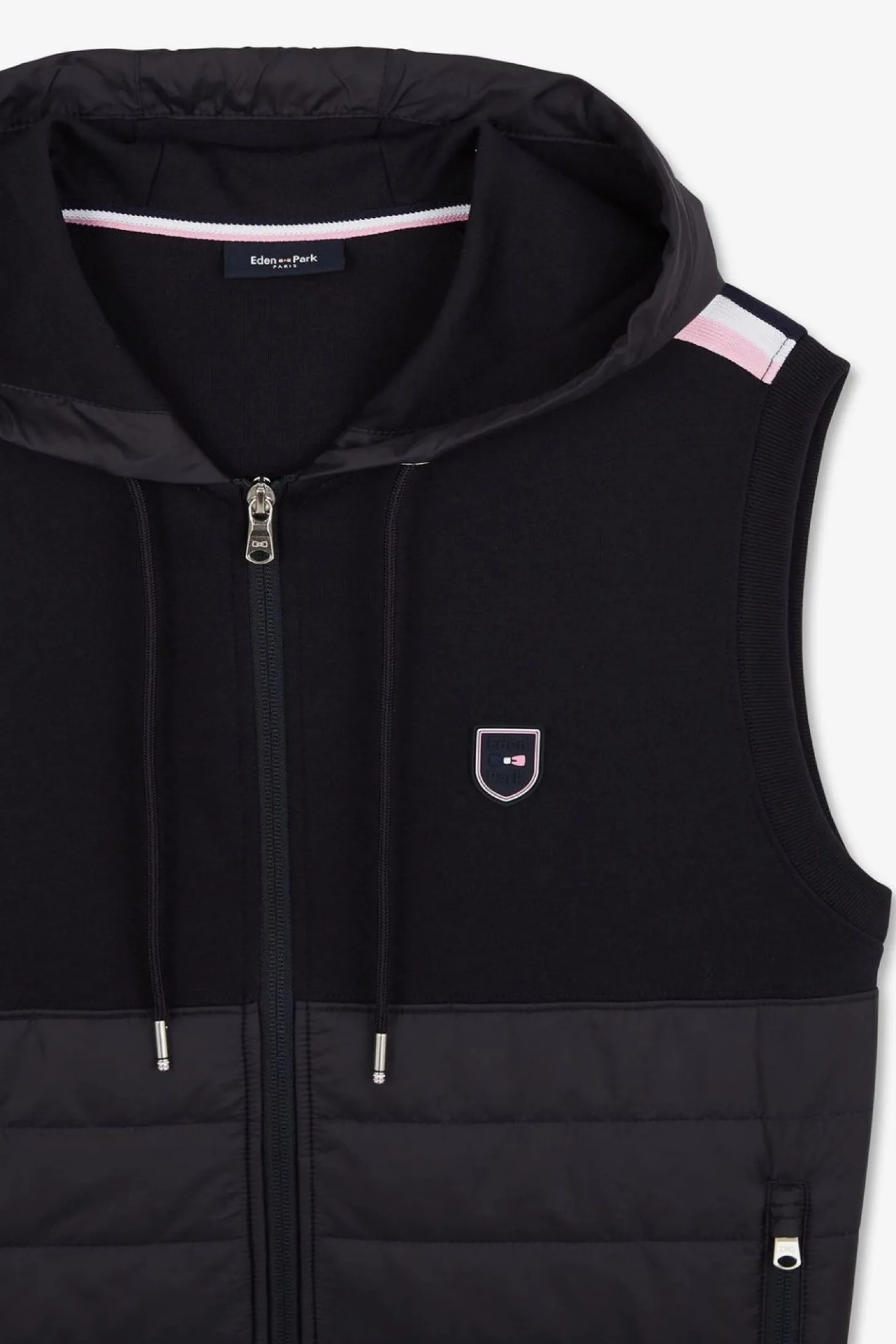 Sweat Zippe Bleu Marine Sans Manches