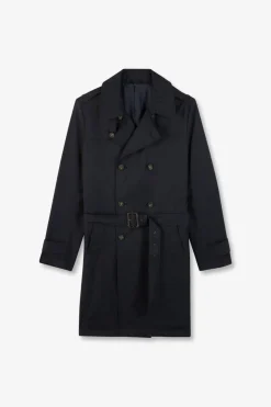 Trench Coat Deperlant Bleu Marine