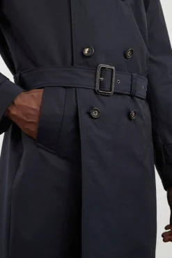 Trench Coat Deperlant Bleu Marine