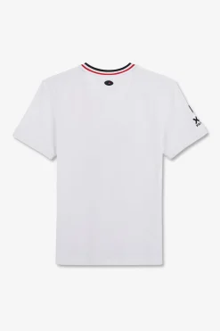 T-Shirt A Manches Courtes Blanc Imprime Xv De France