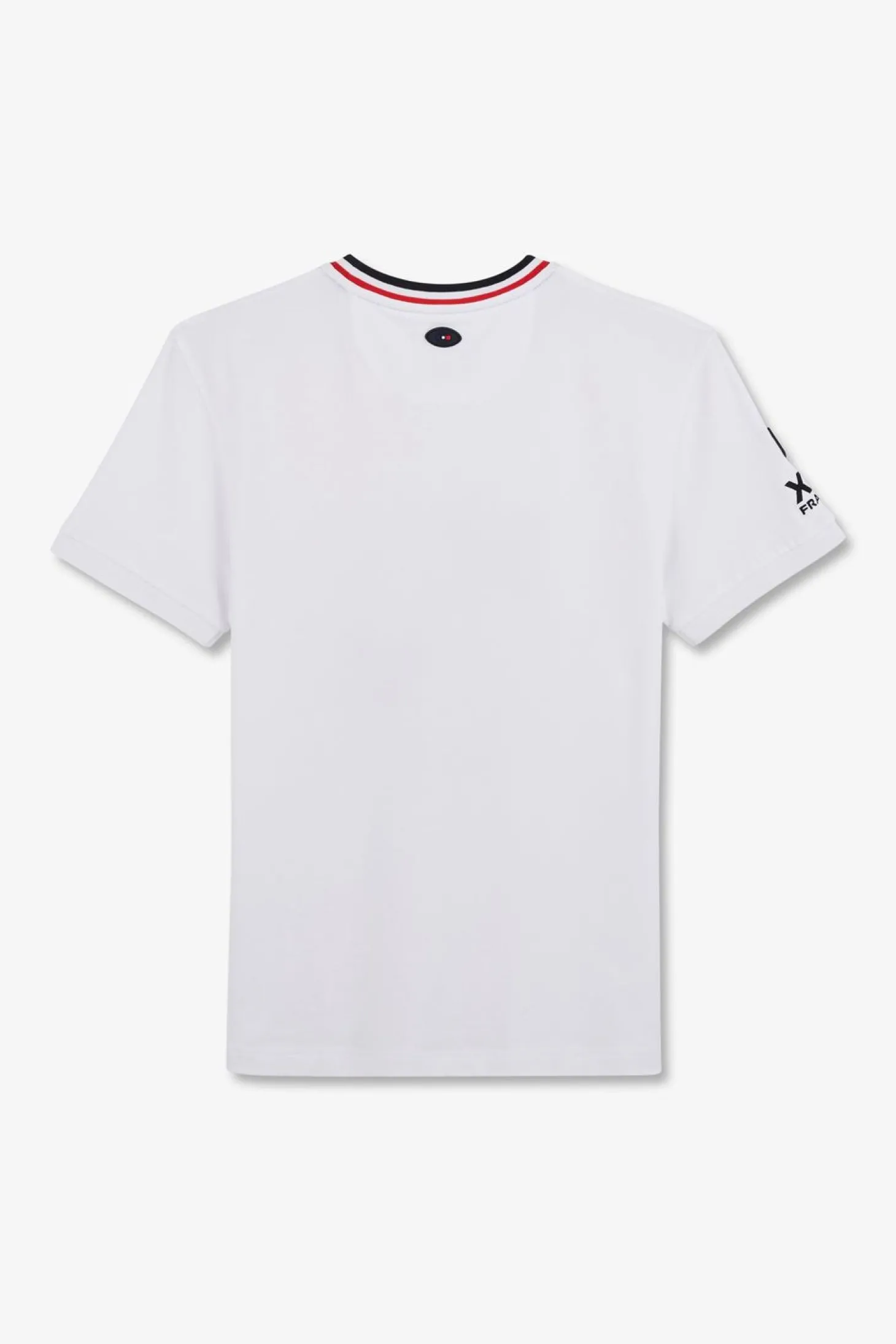 T-Shirt A Manches Courtes Blanc Imprime Xv De France