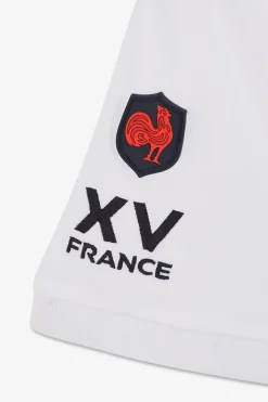 T-Shirt A Manches Courtes Blanc Imprime Xv De France