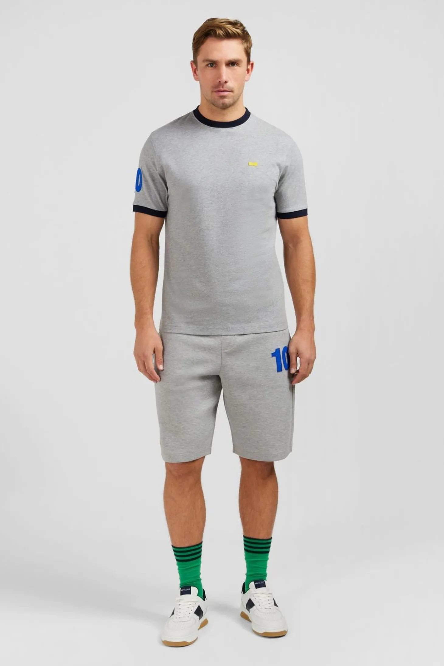 T-Shirt A Manches Courtes Gris Clair
