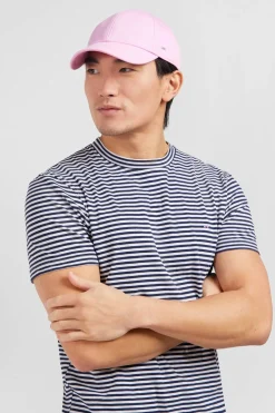T-Shirt A Manches Courtes Raye Bleu Fonce