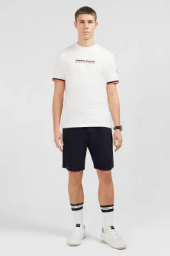 T-Shirt Blanc A Broderie Eden Park Bicolore