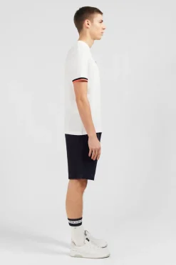 T-Shirt Blanc A Broderie Eden Park Bicolore