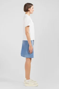 T-Shirt Blanc A Broderies Eden Park Fleuries