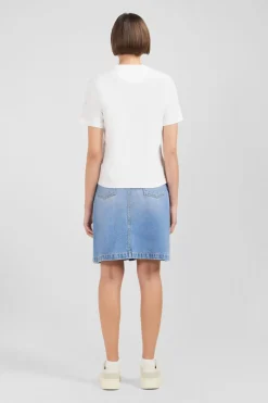 T-Shirt Blanc A Broderies Eden Park Fleuries