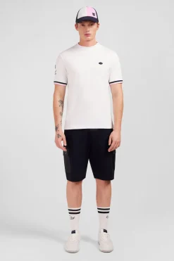 T-Shirt Blanc A Broderie Xv De France Au Dos