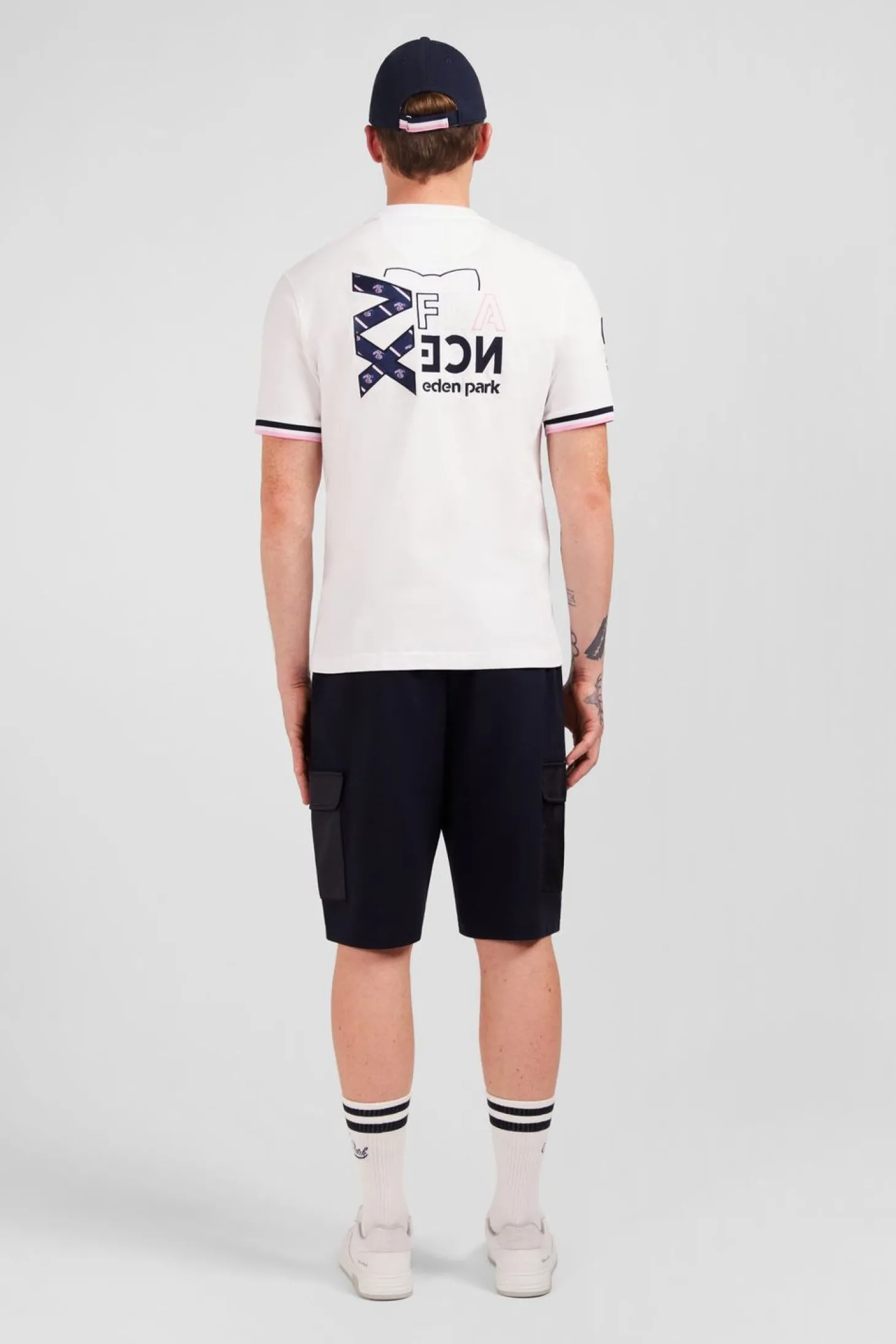 T-Shirt Blanc A Broderie Xv De France Au Dos