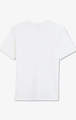 T-Shirt Blanc Col Rond A Manches Courtes