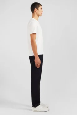 T-Shirt Blanc Col Rond A Manches Courtes