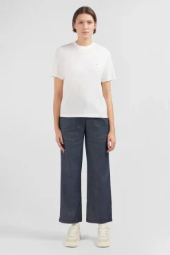 T-Shirt Blanc Uni A Manches Courtes