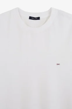T-Shirt Blanc Uni A Manches Courtes