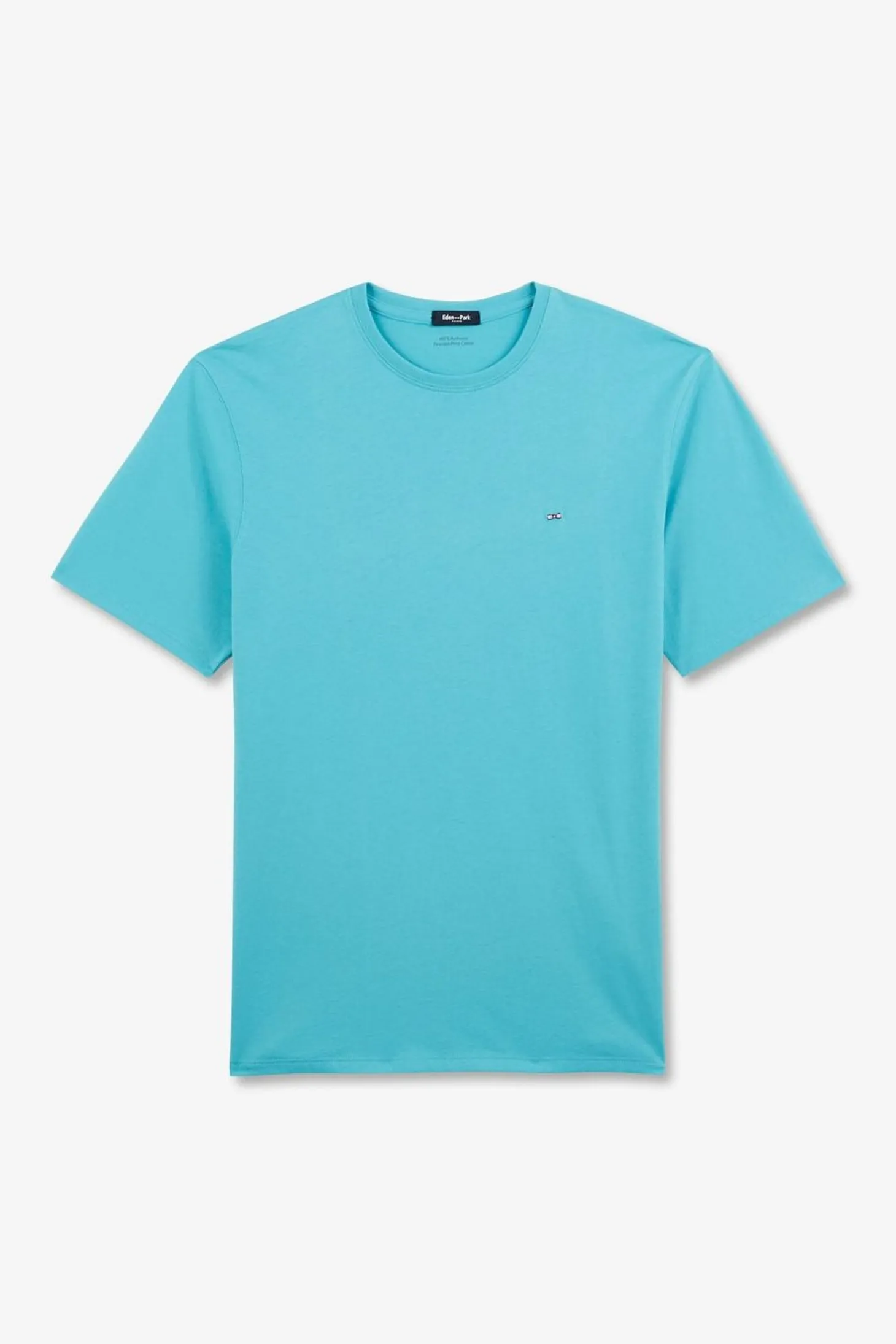 T-Shirt Bleu A Manches Courtes