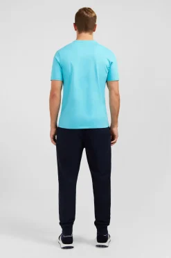 T-Shirt Bleu A Manches Courtes