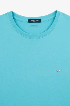 T-Shirt Bleu A Manches Courtes