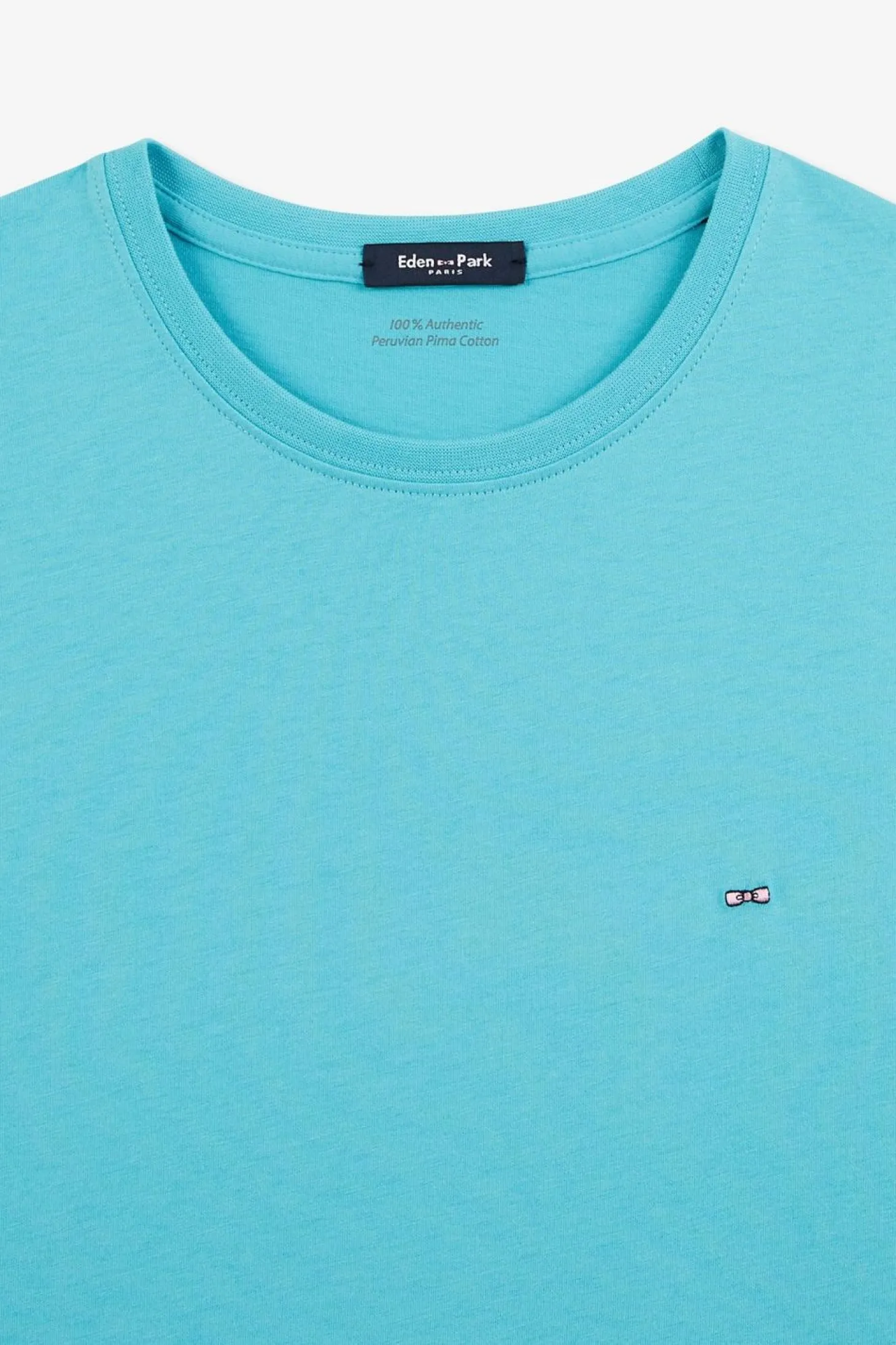 T-Shirt Bleu A Manches Courtes