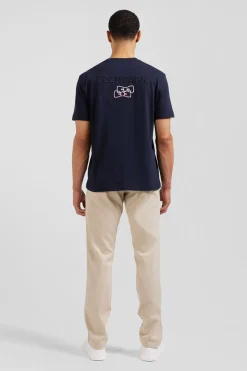 T-Shirt Bleu Avec Broderie Eden Park