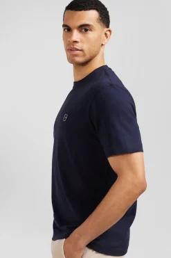 T-Shirt Bleu Avec Broderie Eden Park