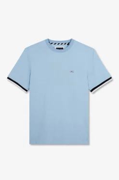 T-Shirt Bleu Brode Eden Park
